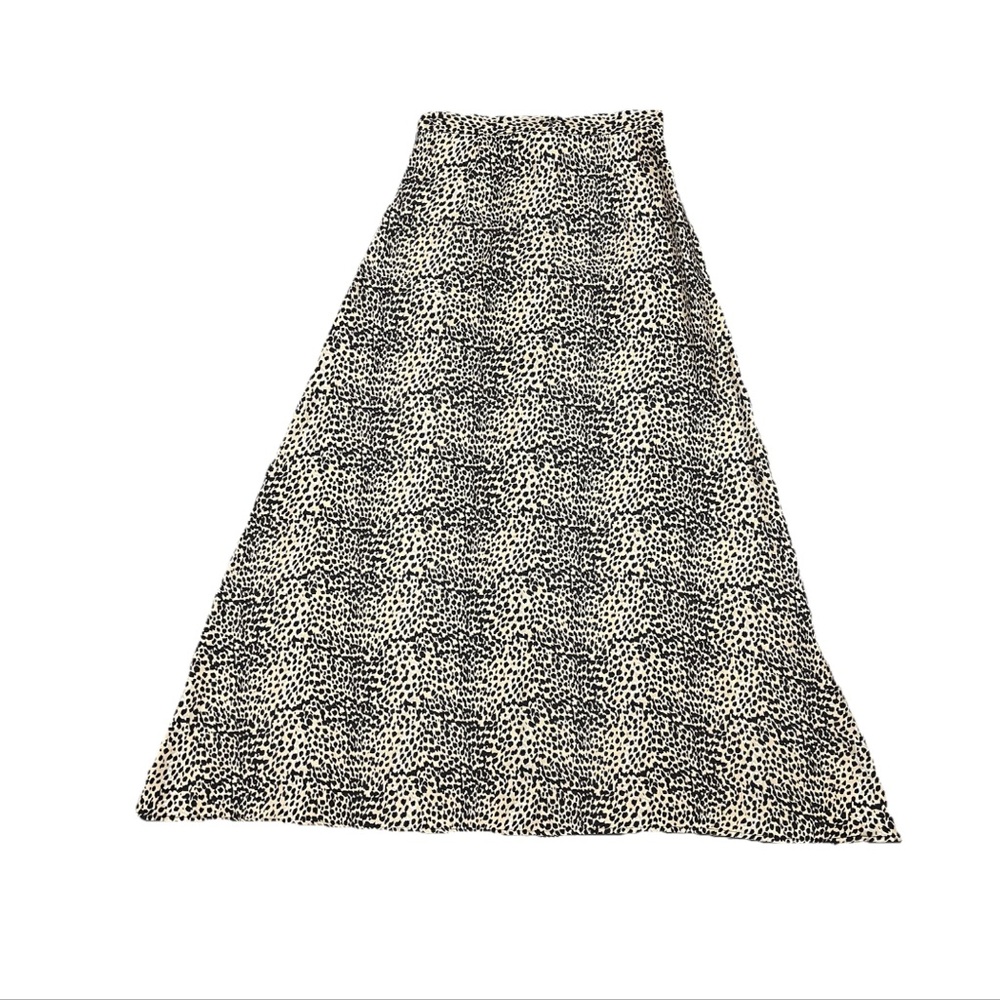 Emerson Fry Little Cheetah Print  Midi Skirt Size XS Tan Black 100% Silk - Picture 7 of 10